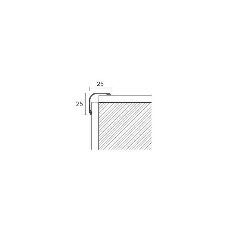 ANGOLARE ALLUMINIO ARGENTO, 25X25X1,5 MM, 2 MT, FERRAMENTA - Ottimax