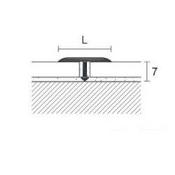 Giunto di separazione 14 x 7 x 900 mm alluminio anodizzato argento